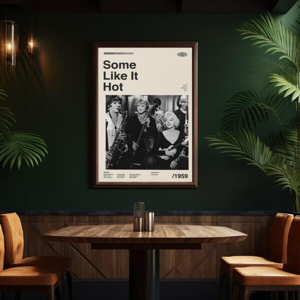 Some Like It Hot mid-century poster retro artwork