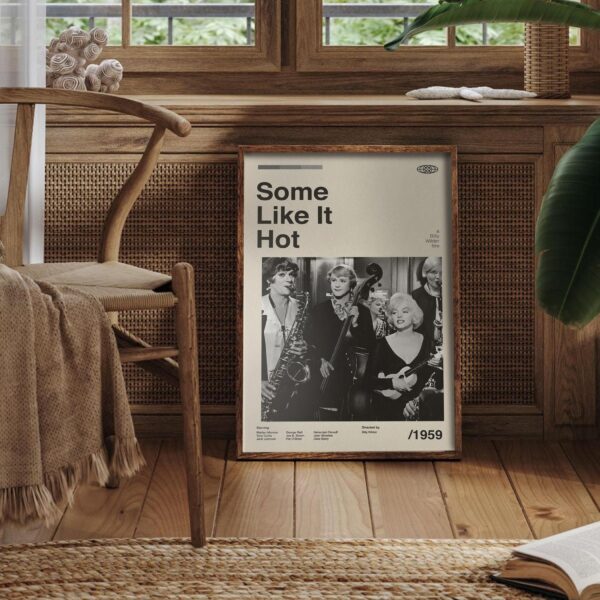 Some Like It Hot mid-century poster retro artwork
