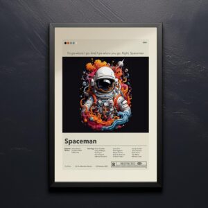 Spaceman movie poster with mid-century modern house design