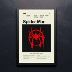 Mid-century modern Spider movie poster with retro design and bold graphics