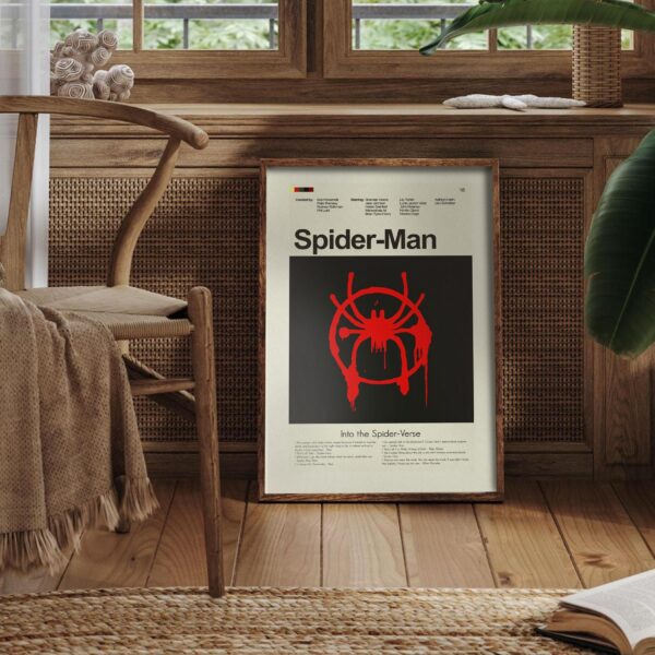 Mid-century modern Spider movie poster with retro design and bold graphics
