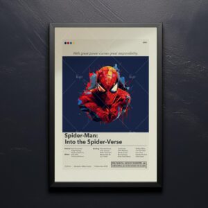 Mid-century modern style Spider-Man: Into the Spider-Verse movie poster