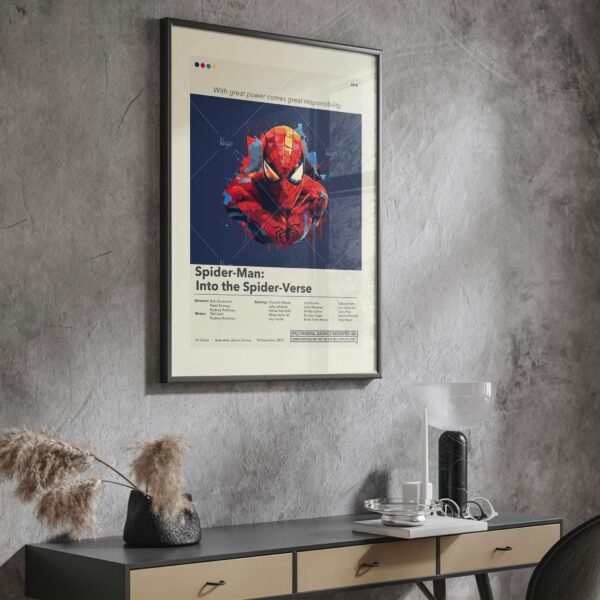 Mid-century modern style Spider-Man: Into the Spider-Verse movie poster