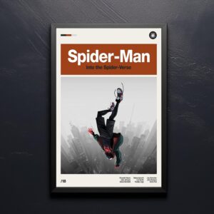 Spider-Man: Into the Spider-Verse mid-century poster art