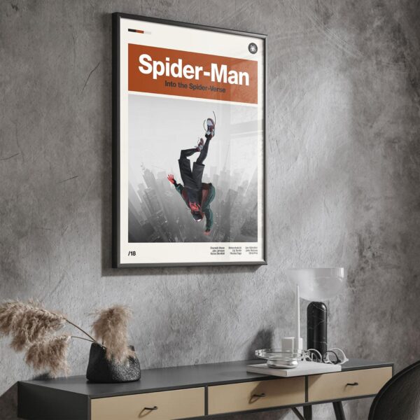 Spider-Man: Into the Spider-Verse mid-century poster art