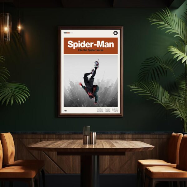 Spider-Man: Into the Spider-Verse mid-century poster art