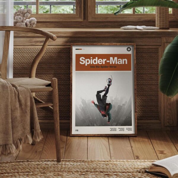 Spider-Man: Into the Spider-Verse mid-century poster art