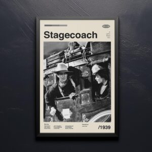 Stagecoach Movie Poster - Vintage mid-century poster artwork