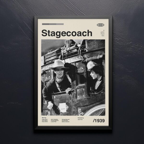Stagecoach Movie Poster - Vintage mid-century poster artwork