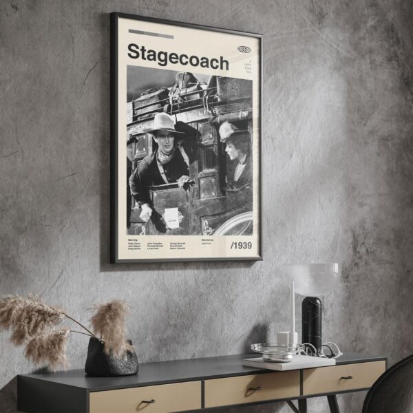 Stagecoach Movie Poster - Vintage mid-century poster artwork