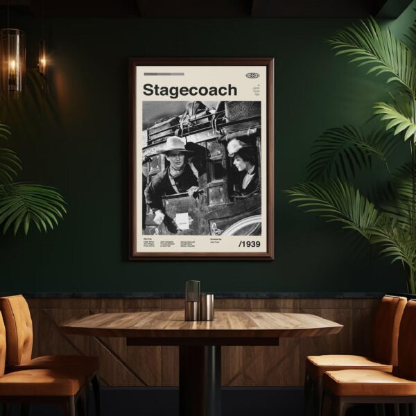 Stagecoach Movie Poster - Vintage mid-century poster artwork