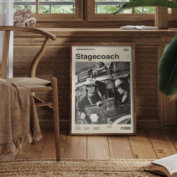 Stagecoach Movie Poster - Vintage mid-century poster artwork