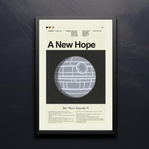 Mid-century modern graphic design Star Wars movie poster