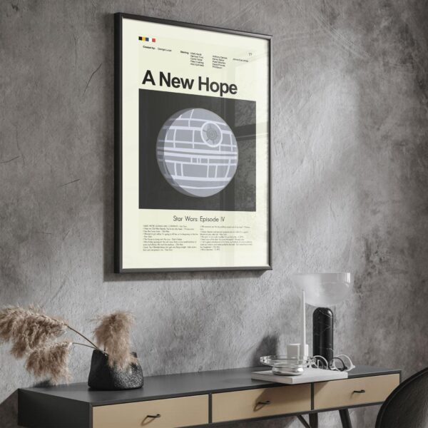 Mid-century modern graphic design Star Wars movie poster