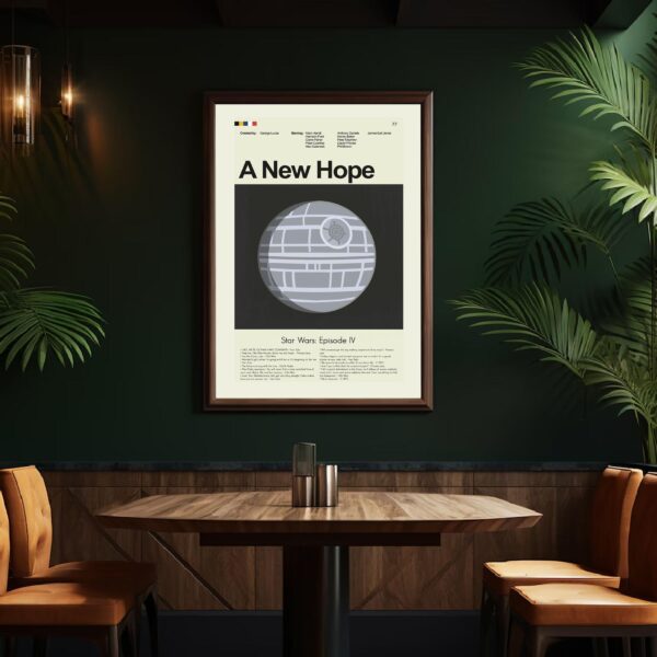 Mid-century modern graphic design Star Wars movie poster