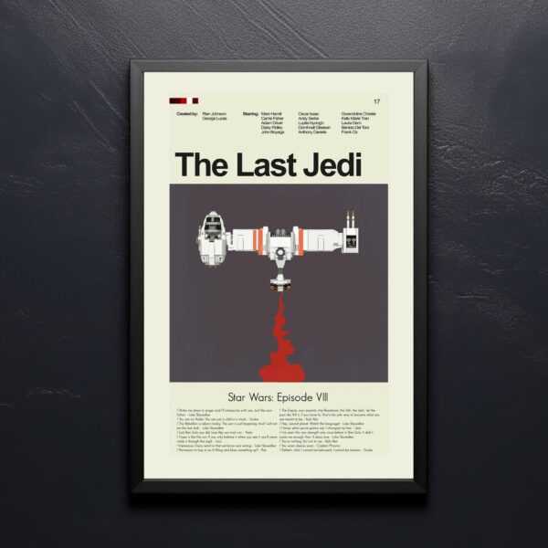 Mid-century modern Star Wars: The Last Jedi movie poster art