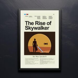 Mid-century modern Star Wars The Rise of Skywalker movie wall poster