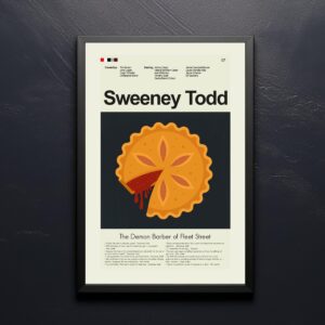 Sweeney Todd mid-century modern movie poster from 20th Century Studios