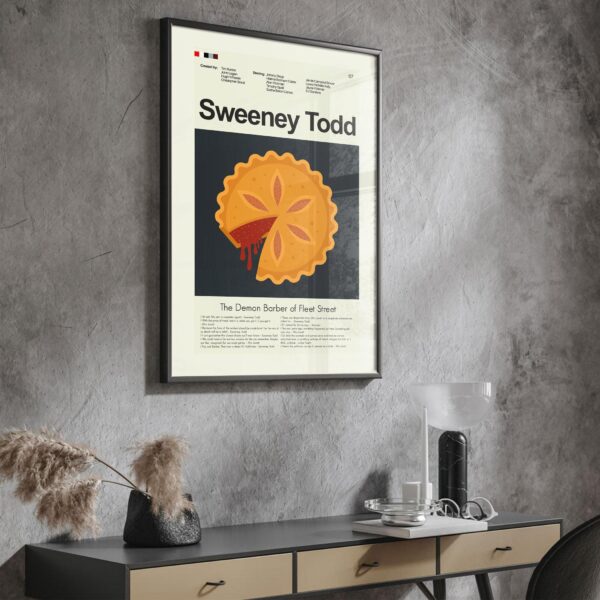 Sweeney Todd mid-century modern movie poster from 20th Century Studios