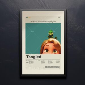 Mid-century modern Tangled movie poster by 20th Century Studios