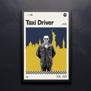 Taxi Driver movie poster - mid-century retro artwork