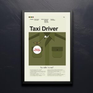 Mid-century modern style Taxi Driver movie poster illustration
