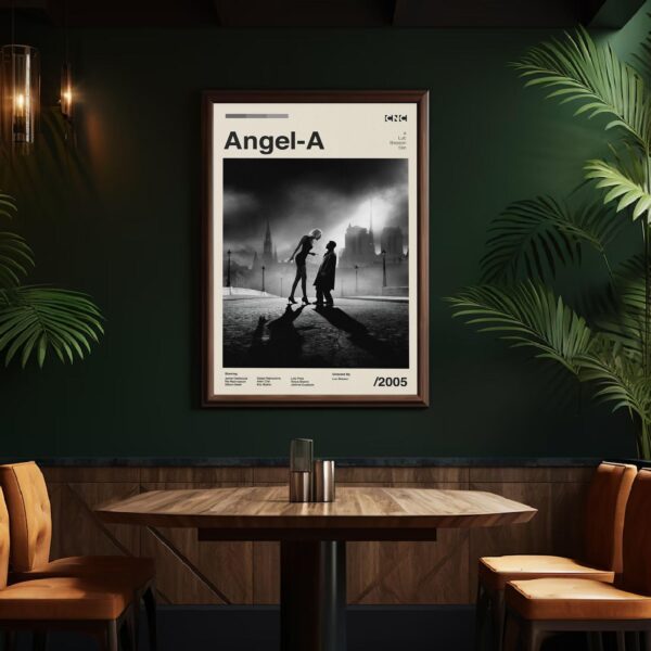 Temptation of Angel mid-century poster retro artwork
