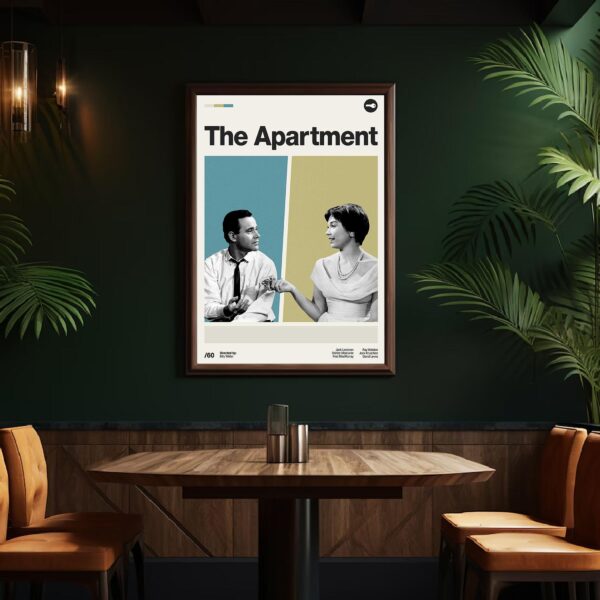 The Apartment movie poster - mid-century modern retro print