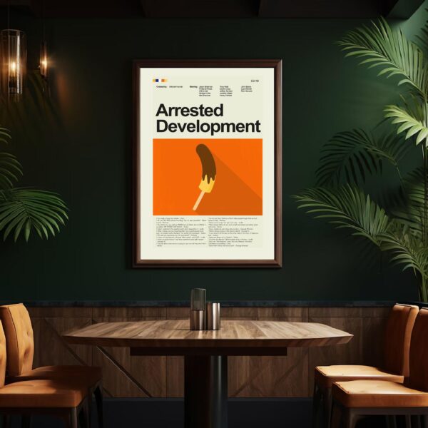 Mid-century modern poster of The Arrested Development Documentary Project movie