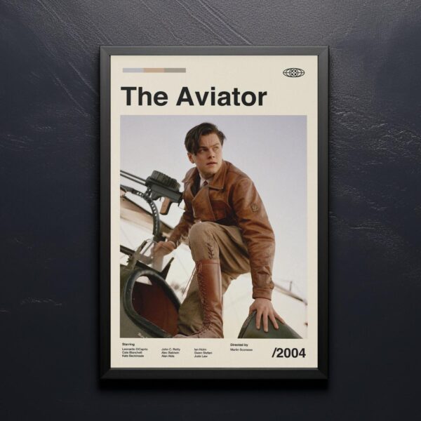 The Aviator Movie Poster - vintage mid-century modern art