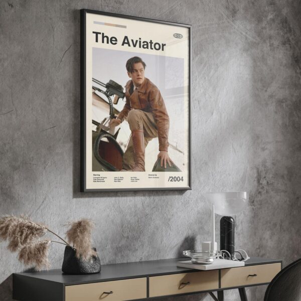The Aviator Movie Poster - vintage mid-century modern art