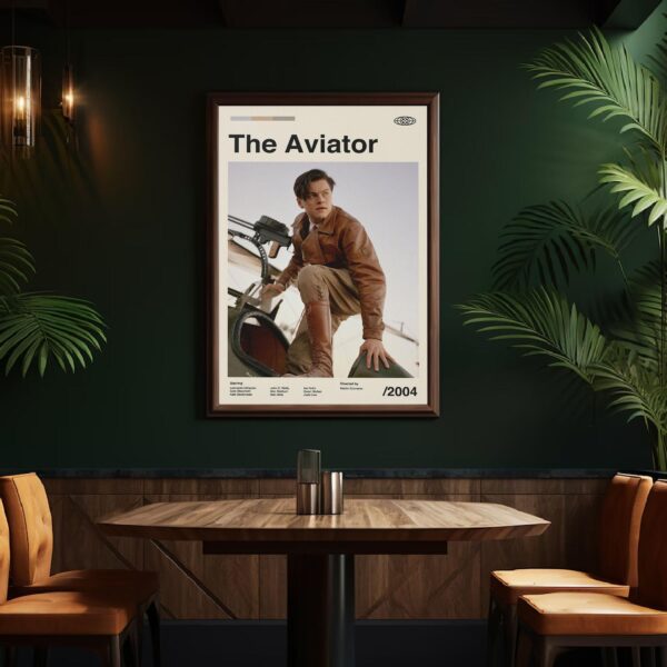 The Aviator Movie Poster - vintage mid-century modern art