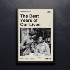 Mid-century modern poster of The Best Years of Our Lives movie by 20th Century Studios