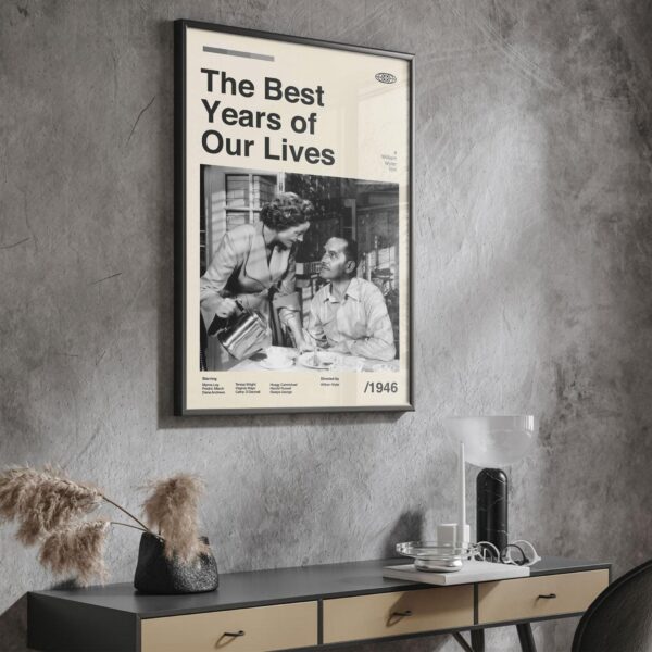Mid-century modern poster of The Best Years of Our Lives movie by 20th Century Studios