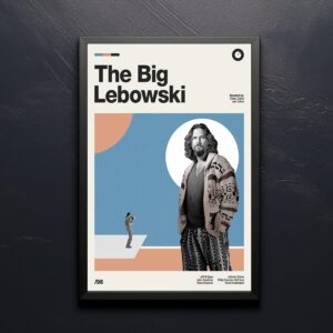 The Big Lebowski mid-century poster art print