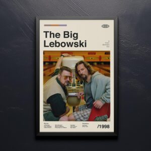 The Big Lebowski mid-century poster, retro artwork print