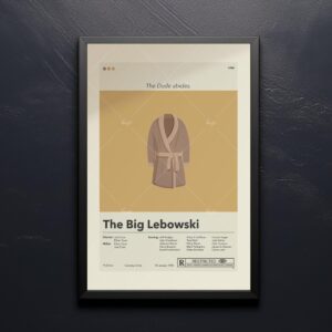 Mid-century modern style The Big Lebowski movie wall poster