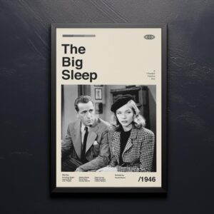 The Big Sleep Movie Poster - Mid-Century Inspired Retro Artwork