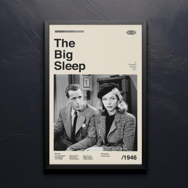 The Big Sleep Movie Poster - Mid-Century Inspired Retro Artwork
