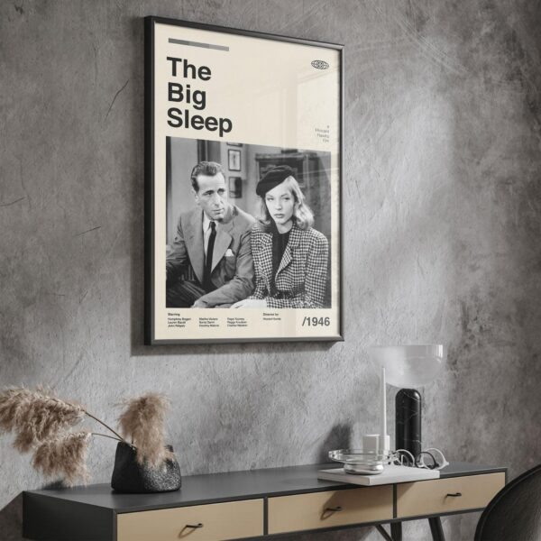 The Big Sleep Movie Poster - Mid-Century Inspired Retro Artwork