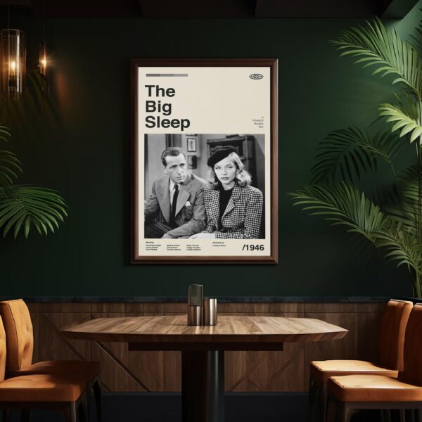 The Big Sleep Movie Poster - Mid-Century Inspired Retro Artwork
