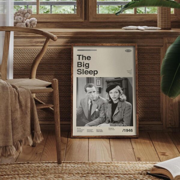 The Big Sleep Movie Poster - Mid-Century Inspired Retro Artwork