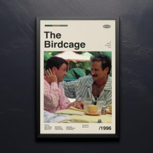 The Birdcage Movie Poster - Mid-Century Retro Artwork