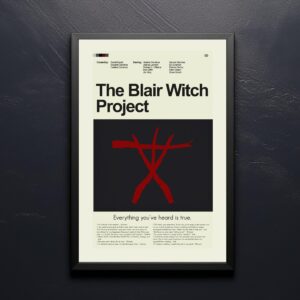 Mid-century modern style poster of The Blair Witch Project movie art