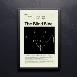 Large mid-century modern poster of The Blind Side movie artwork