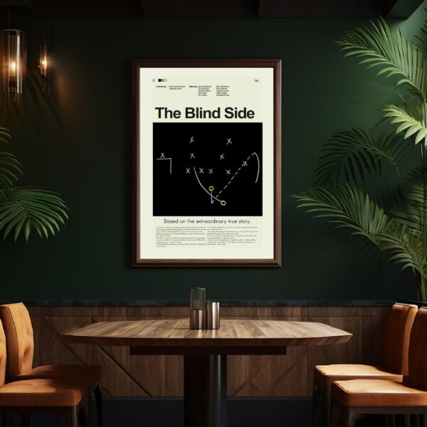 Large mid-century modern poster of The Blind Side movie artwork