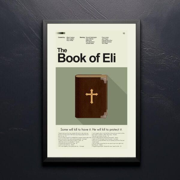 Mid-century modern style The Book of Eli movie poster artwork
