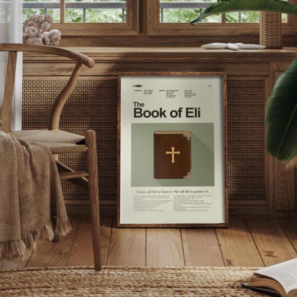 Mid-century modern style The Book of Eli movie poster artwork