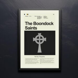 Mid-century modern Boondock Saints movie poster art print