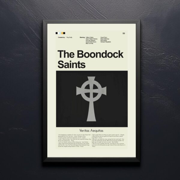 Mid-century modern Boondock Saints movie poster art print